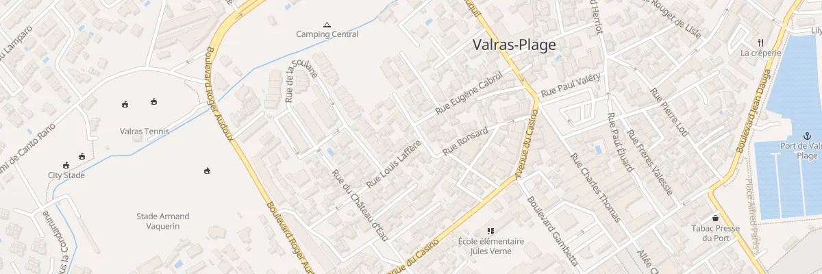 Plan du 2 Rue Louis Lafferre à Valras-Plage