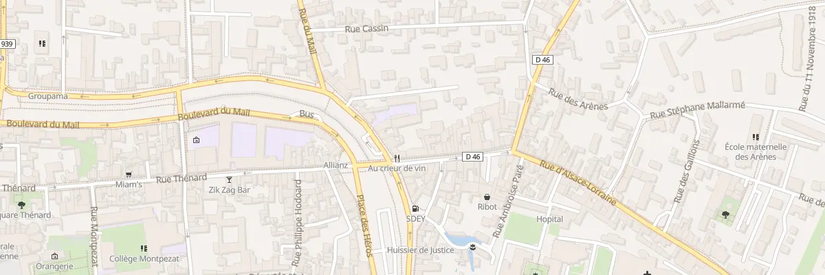 Plan du 1 Rue d’Alsace-lorraine à Sens