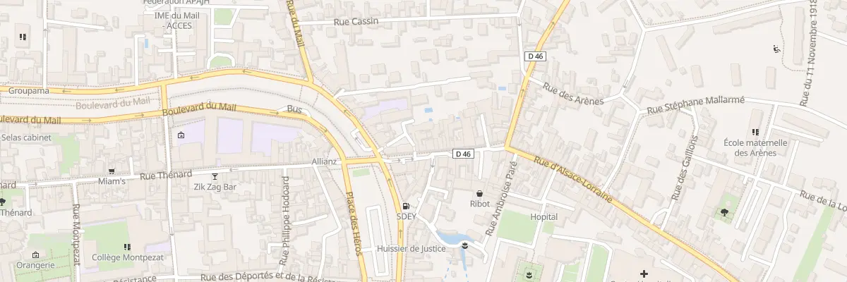 Plan du 7 Rue d’Alsace-lorraine à Sens