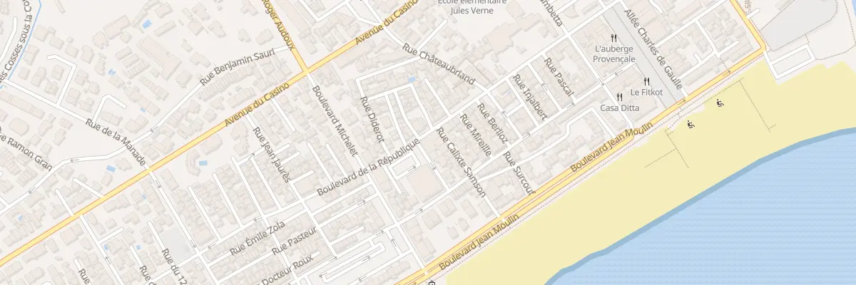 Plan du 33 Bd de la République à Valras-Plage