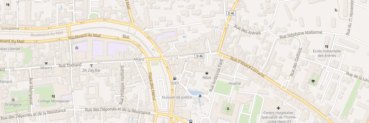 Plan du 12 Rue d’Alsace-lorraine à Sens