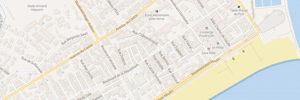 Plan du 24 Bd de la République à Valras-Plage