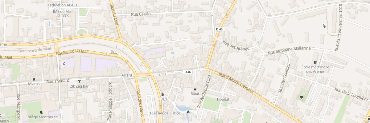 Plan du 19 Rue d’Alsace-lorraine à Sens
