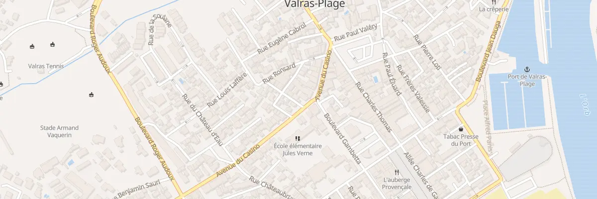 Plan du 18 Av du Casino à Valras-Plage