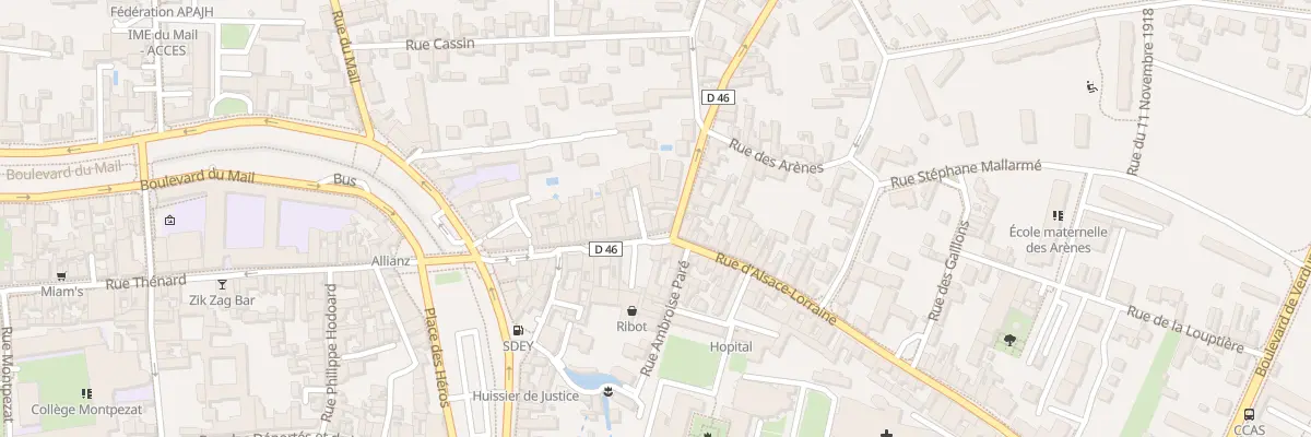 Plan du 25 Rue d’Alsace-lorraine à Sens