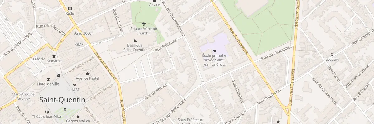 Plan du 50 Rue du Gouvernement à Saint-Quentin