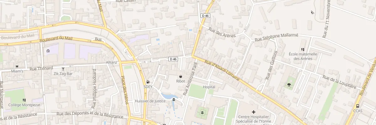Plan du 32 Rue d’Alsace-lorraine à Sens