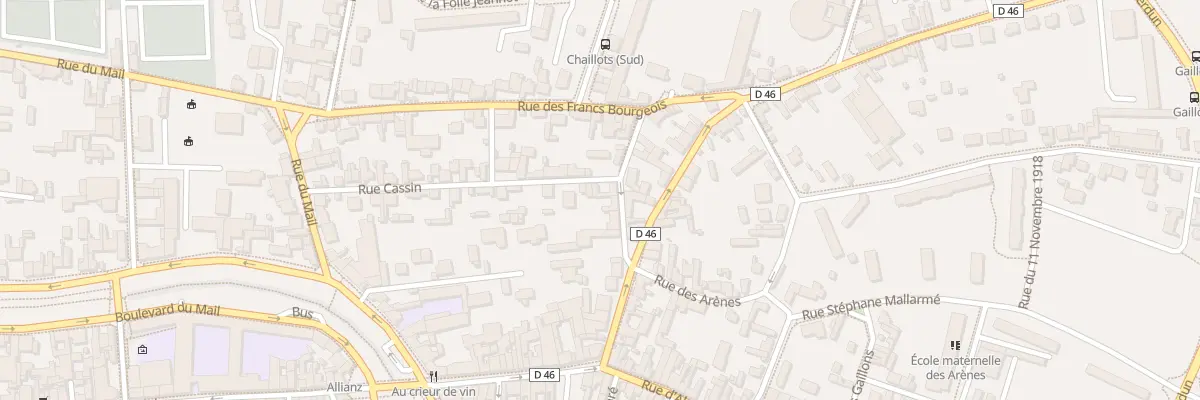 Plan du 7 Rue de la Caserne à Sens