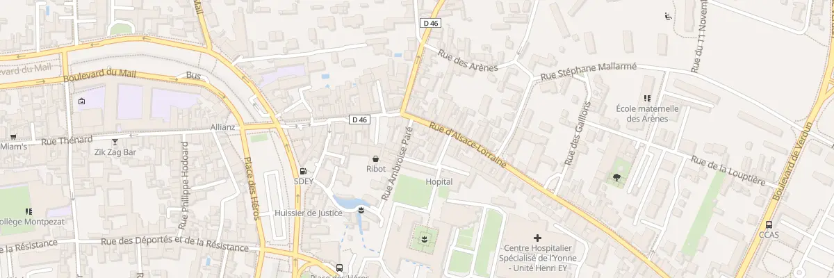 Plan du 42 Rue d’Alsace-lorraine à Sens