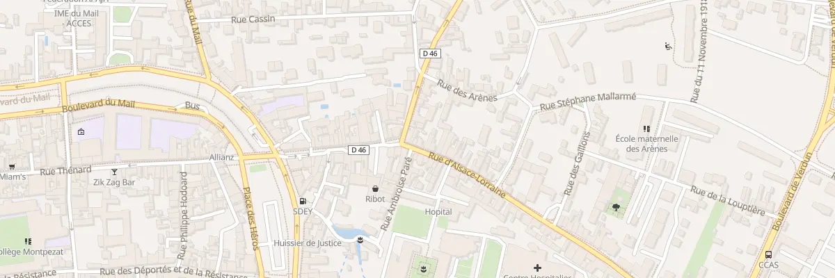 Plan du 33 Rue d’Alsace-lorraine à Sens
