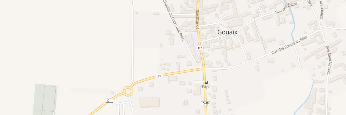 Plan du 1 Che du Cours aux Piats à Gouaix