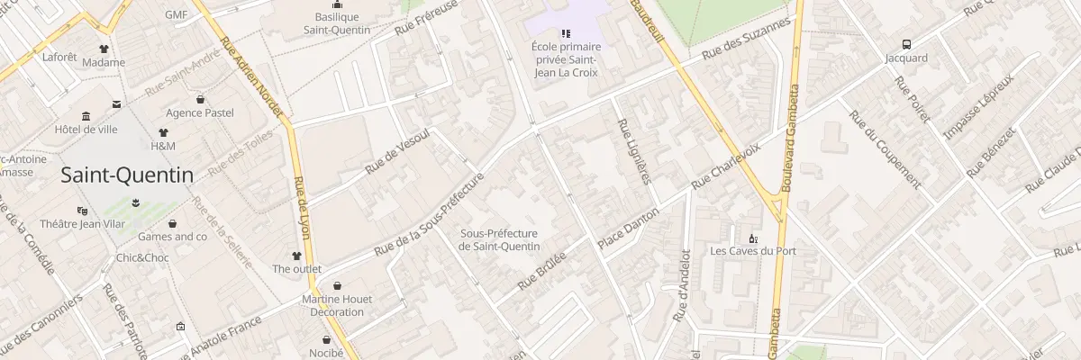 Plan du 12 Rue Danton à Saint-Quentin