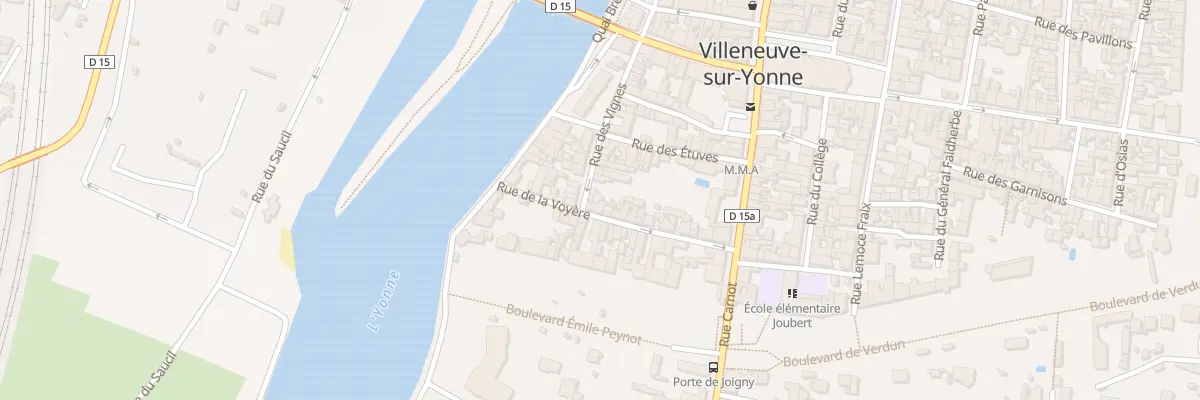 Plan du 8 Rue des Vignes à Villeneuve-sur-Yonne