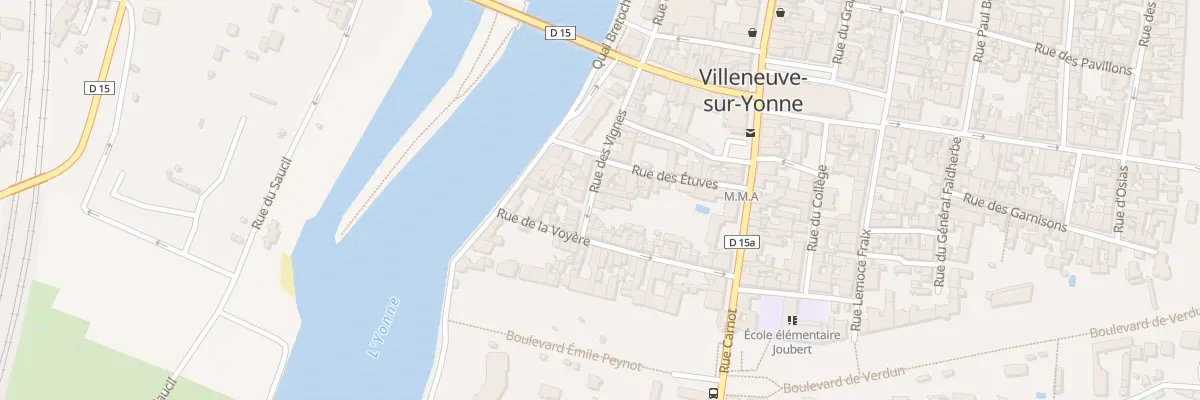 Plan du 14 Rue des Vignes à Villeneuve-sur-Yonne
