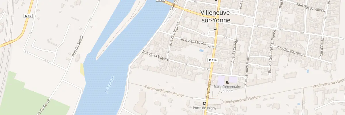 Plan du 13 Rue de la Voyère à Villeneuve-sur-Yonne