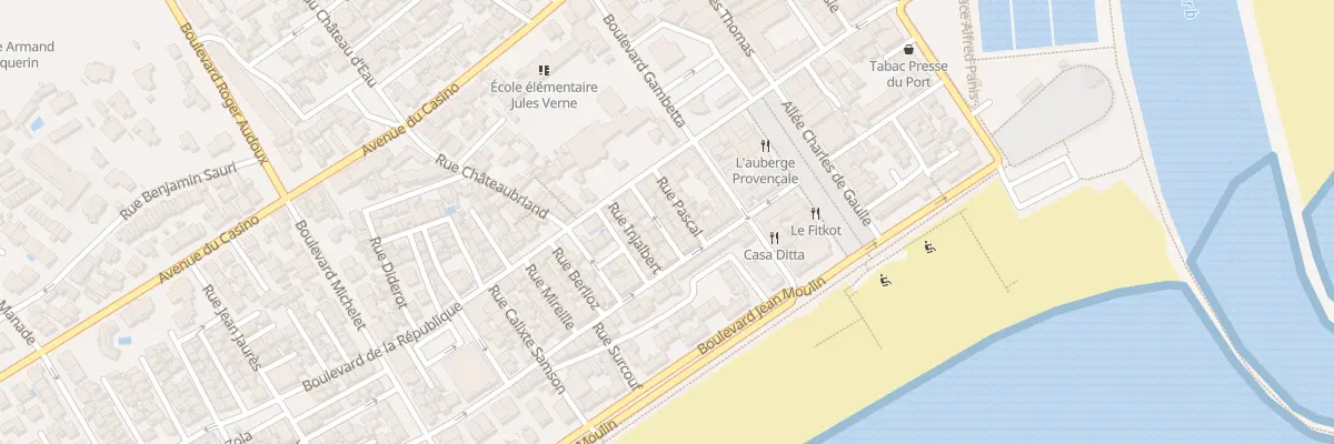 Plan du 6 Rue Auguste Comte à Valras-Plage