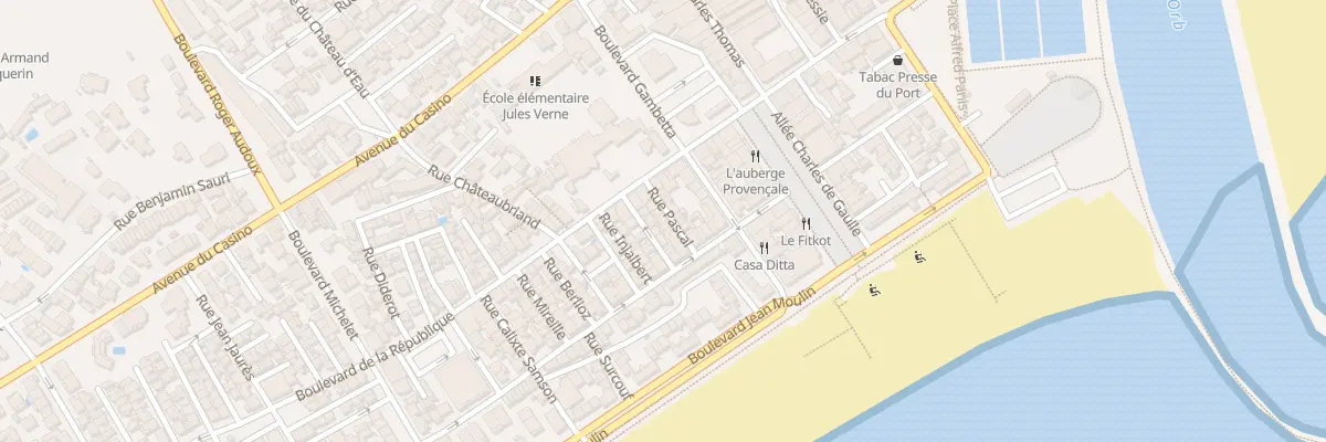 Plan du 7 Rue Pascal à Valras-Plage