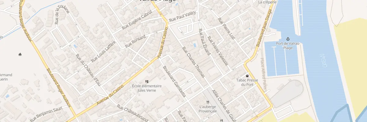 Plan du 23 Rue Charles Thomas à Valras-Plage