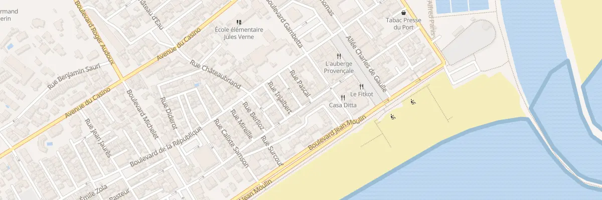 Plan du 2 Rue Auguste Comte à Valras-Plage