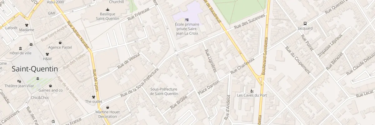 Plan du 5 Rue Danton à Saint-Quentin