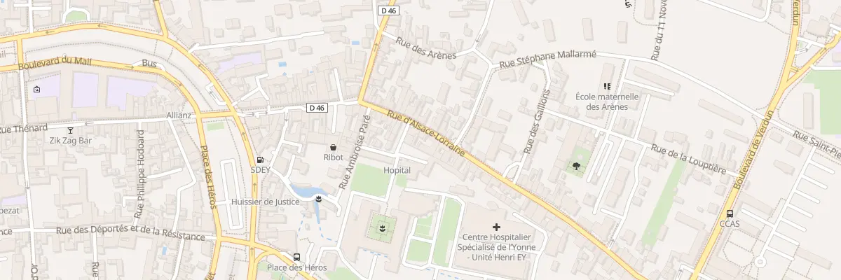 Plan du 52 Rue d’Alsace-lorraine à Sens