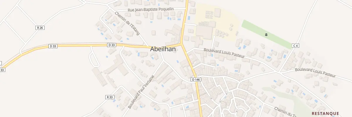 Plan du 1 Av Jean Moulin à Abeilhan
