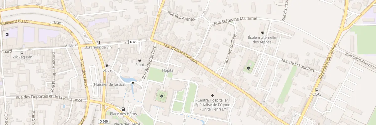 Plan du 56 Rue d’Alsace-lorraine à Sens