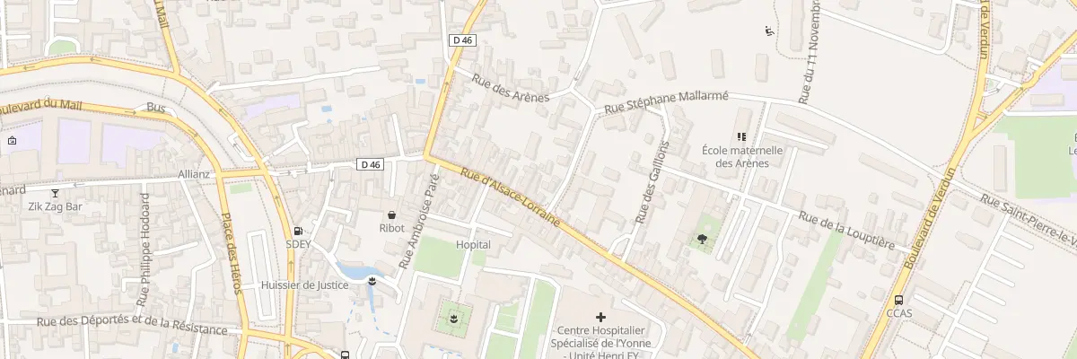 Plan du 57 Rue d’Alsace-lorraine à Sens