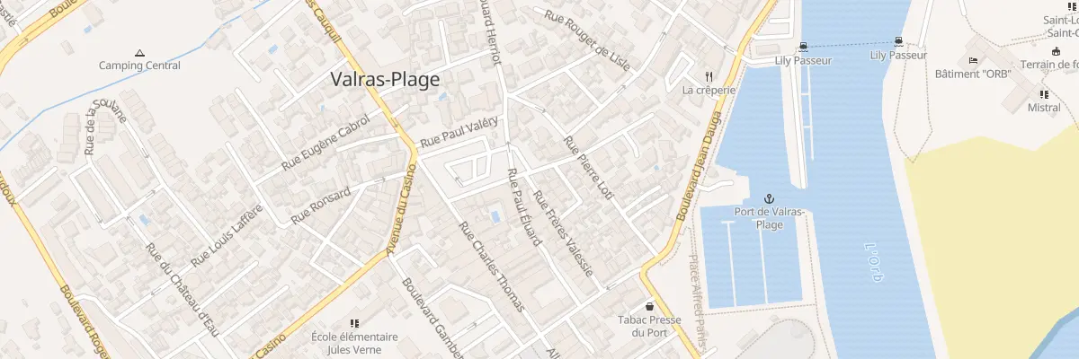 Plan du 18 Rue des Frères Valessie à Valras-Plage