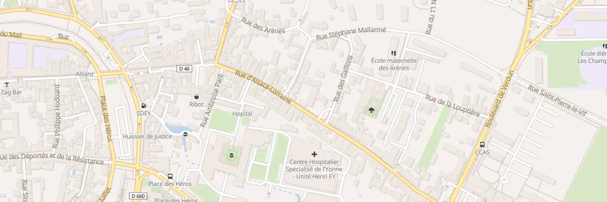 Plan du 69 Rue d’Alsace-lorraine à Sens