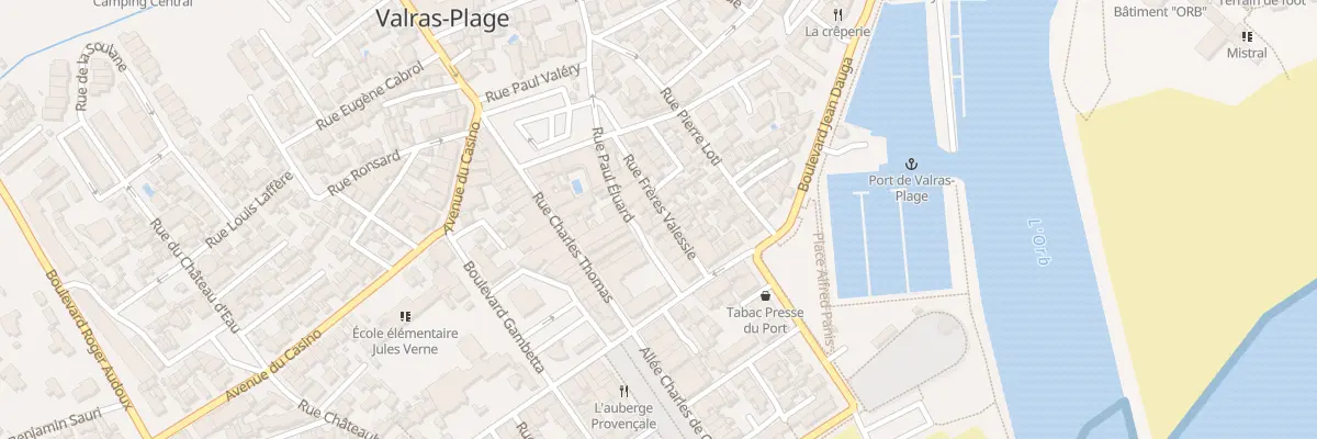 Plan du 7 Rue des Frères Valessie à Valras-Plage