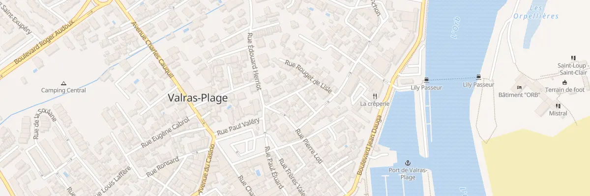 Plan du 4 Rue Pierre Jean Olive à Valras-Plage