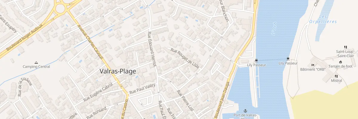 Plan du 15 Rue Pierre Jean Olive à Valras-Plage