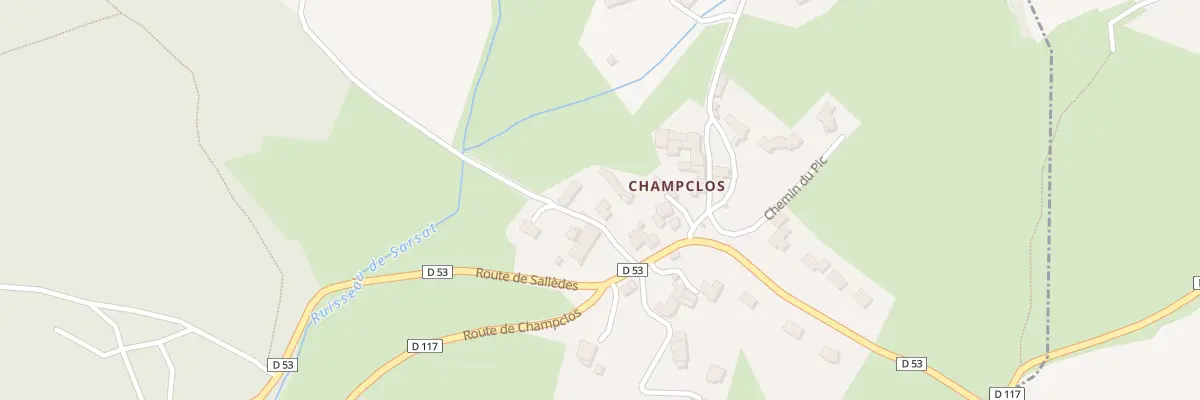 Plan du 5054 Champclos à Pignols