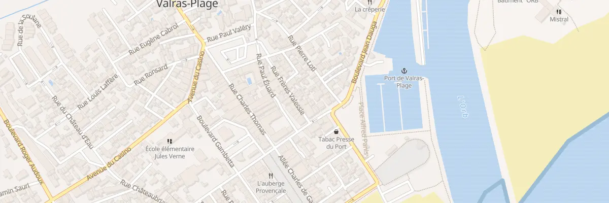 Plan du 2 Rue des Frères Valessie à Valras-Plage