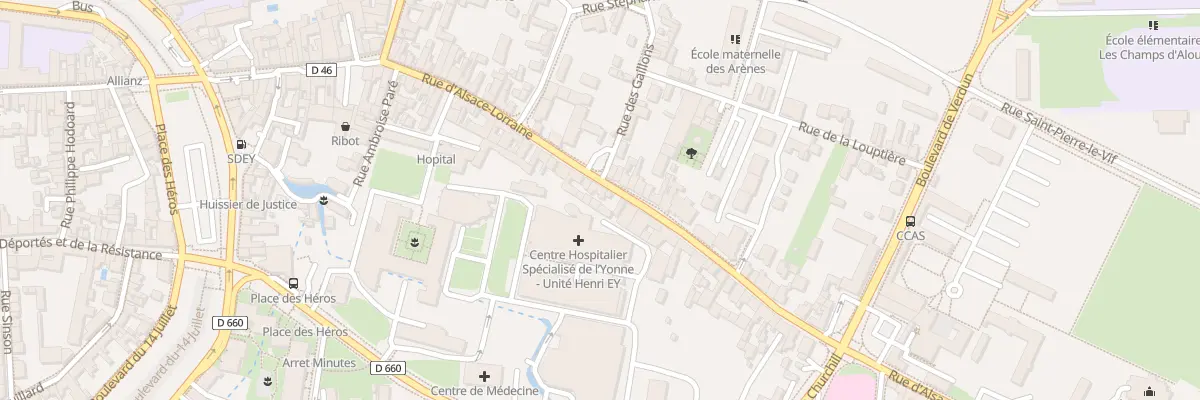 Plan du 74B Rue d’Alsace-lorraine à Sens