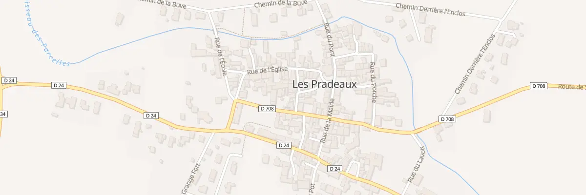 Plan des Pradeaux aux Pradeaux