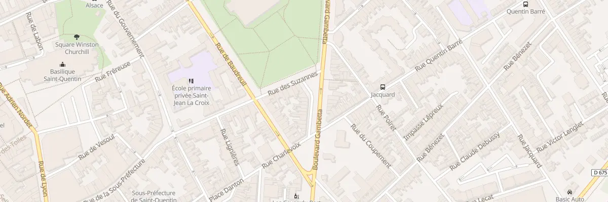 Plan du 43 Bd Gambetta à Saint-Quentin