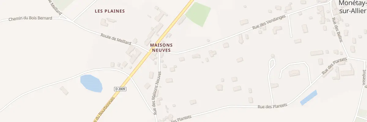 Plan du 21 Rue des Vendanges à Monétay-sur-Allier