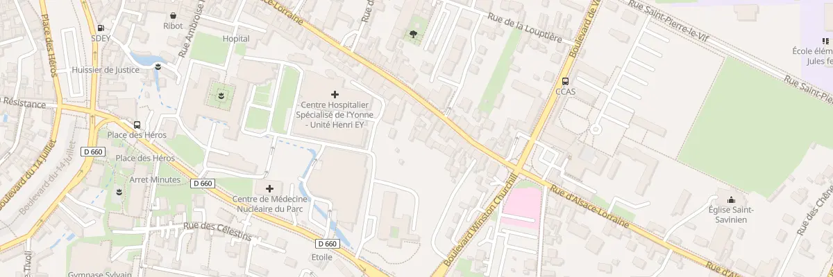 Plan du 94 Rue d’Alsace-lorraine à Sens