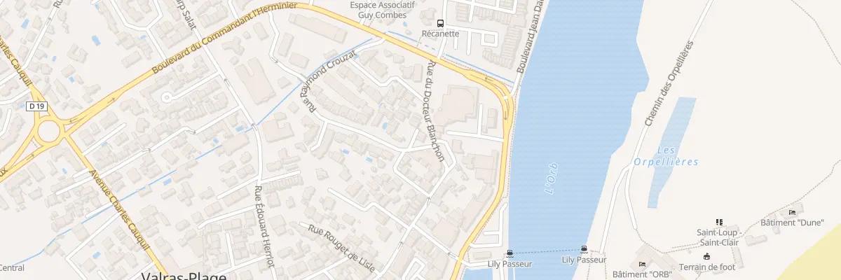 Plan du 11 Rue du Docteur Blanchon à Valras-Plage