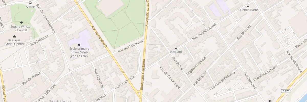 Plan du 48 Bd Gambetta à Saint-Quentin