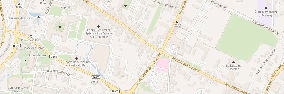 Plan du 110 Rue d’Alsace-lorraine à Sens