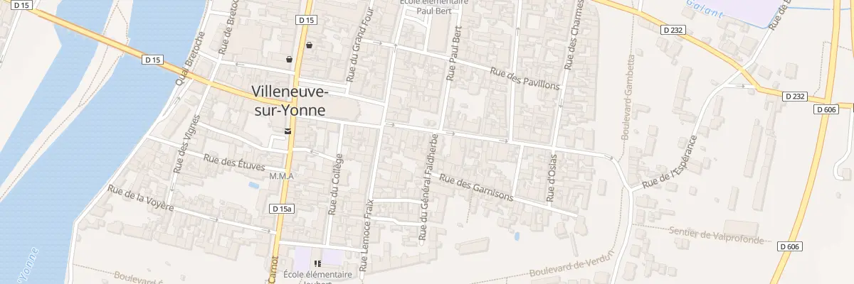Plan du 23 Rue du Général Faidherbe à Villeneuve-sur-Yonne