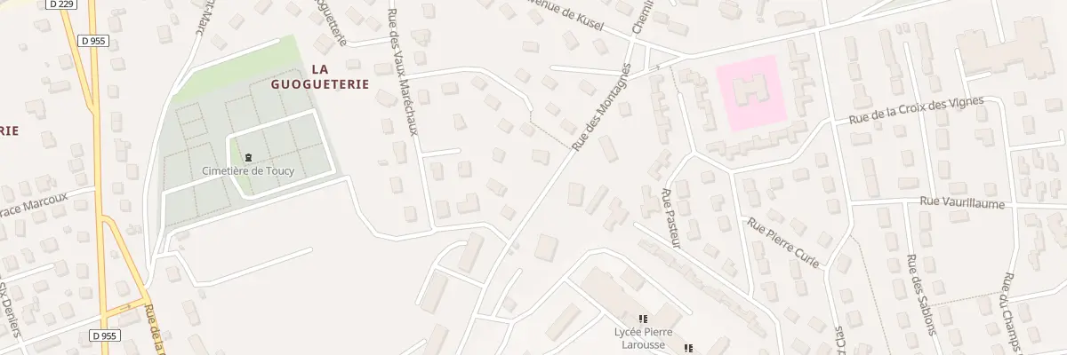 Plan du 21 Rue des Montagnes à Toucy