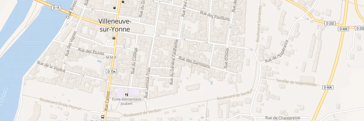Plan du 4 Rue des Garnisons à Villeneuve-sur-Yonne