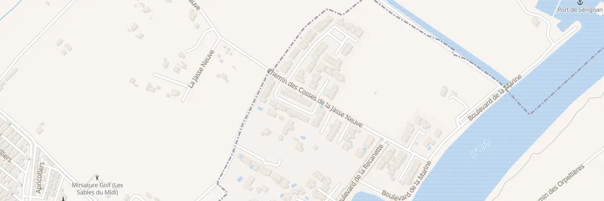 Plan du 8 Rue du Dauphin à Valras-Plage