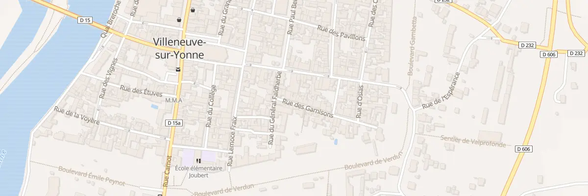 Plan du 7 Rue des Garnisons à Villeneuve-sur-Yonne