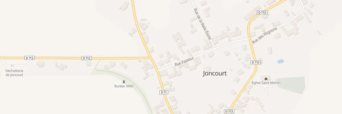Plan du 20 Rue Pasteur à Joncourt