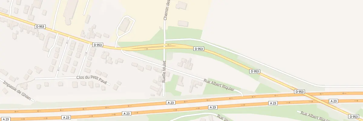 Plan du 2071 Rue Albert Ricquier à Beuvry-la-Forêt